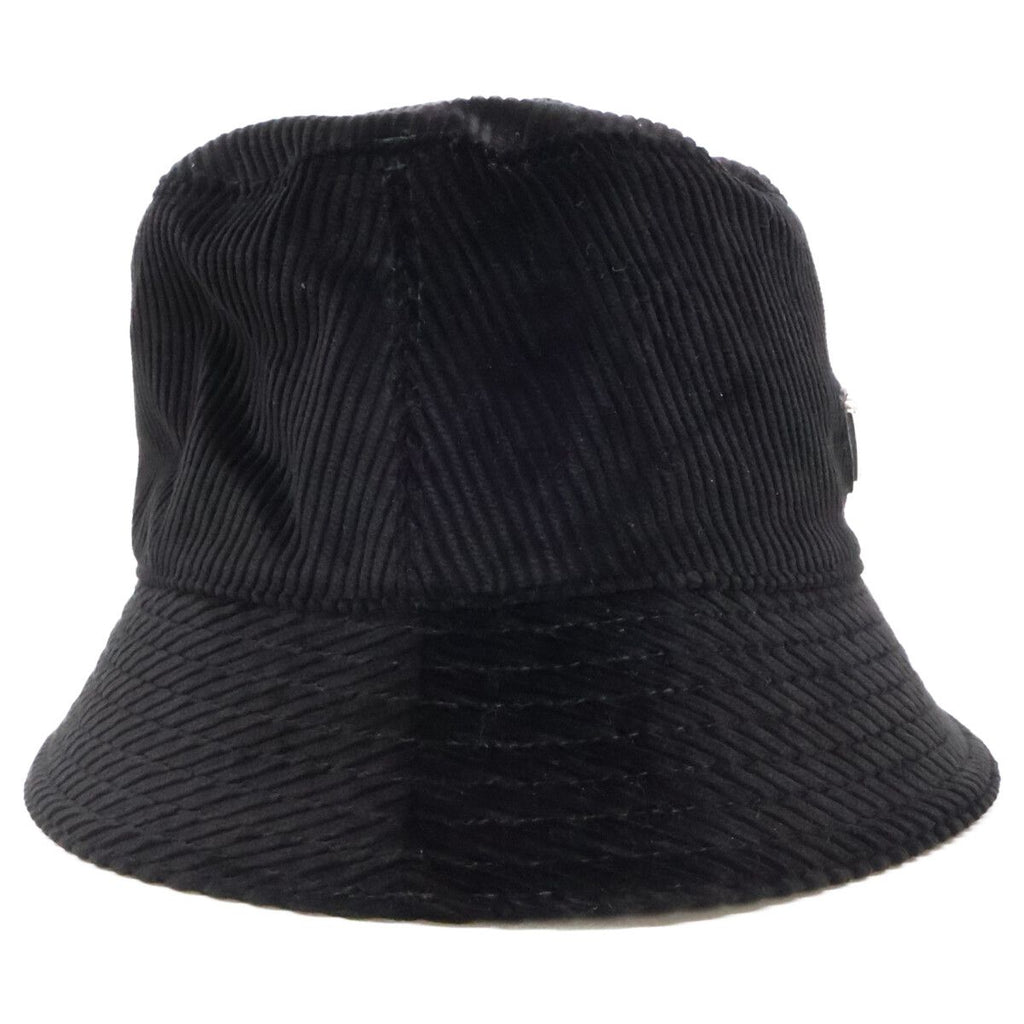 Prada Triangle Logo Corduroy Bucket — view 5