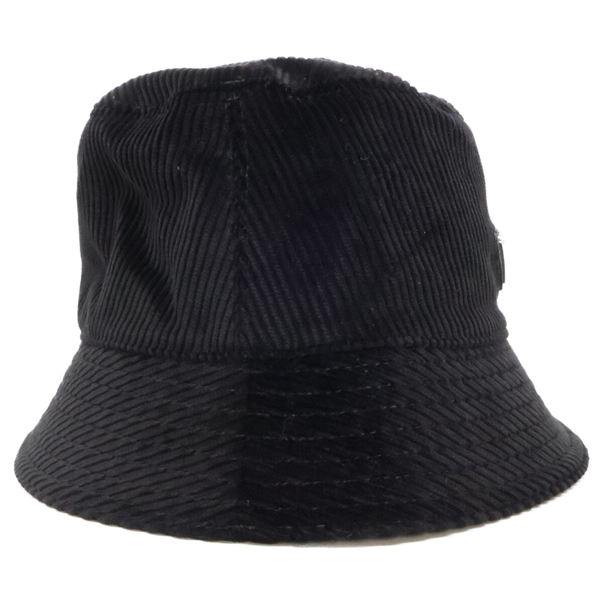 Prada Triangle Logo Corduroy Bucket — view 5