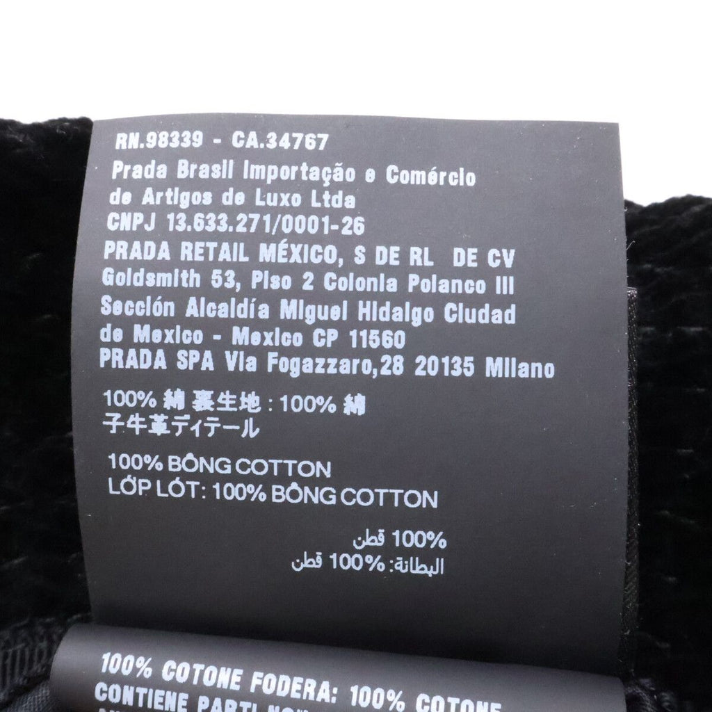 Prada Triangle Logo Corduroy Bucket — view 9