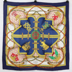 Hermes Grande Tenue Horse Formal Wear Carre 90 Silk Scarf