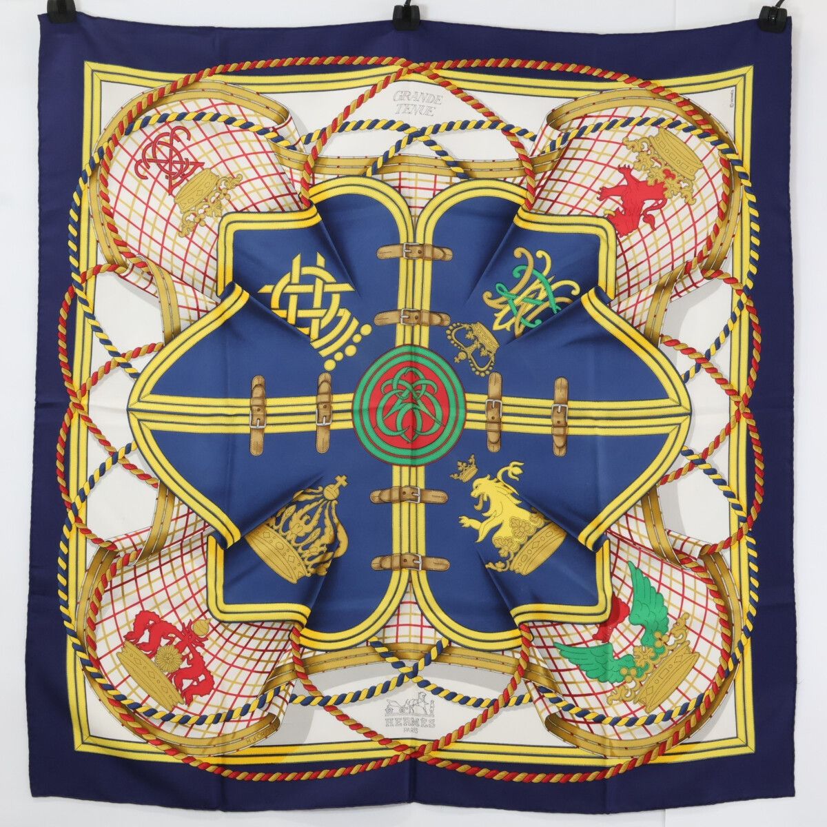 Hermes Grande Tenue Horse Formal Wear Carre 90 Silk Scarf
