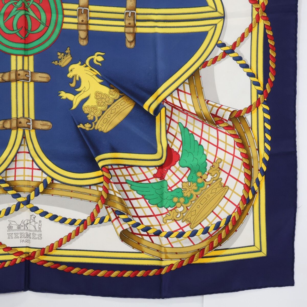 Hermes Grande Tenue Horse Formal Wear Carre 90 Silk Scarf — view 5