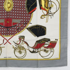 Hermes les Voitures a Transformation Folding Top Carriage Carre 90 Silk Scarf — view 5