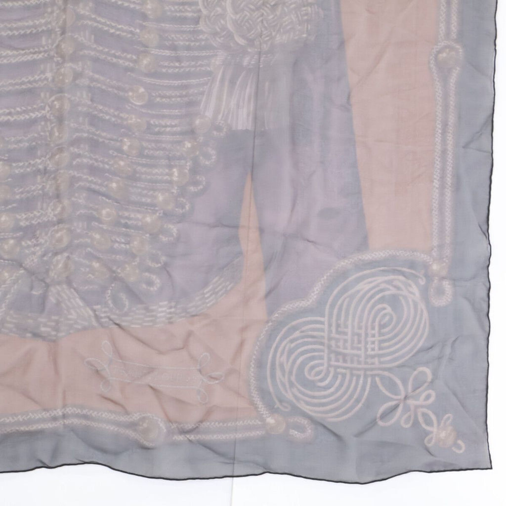 Hermes Brandebourgs Sheer Carre 90 Silk Scarf — view 5