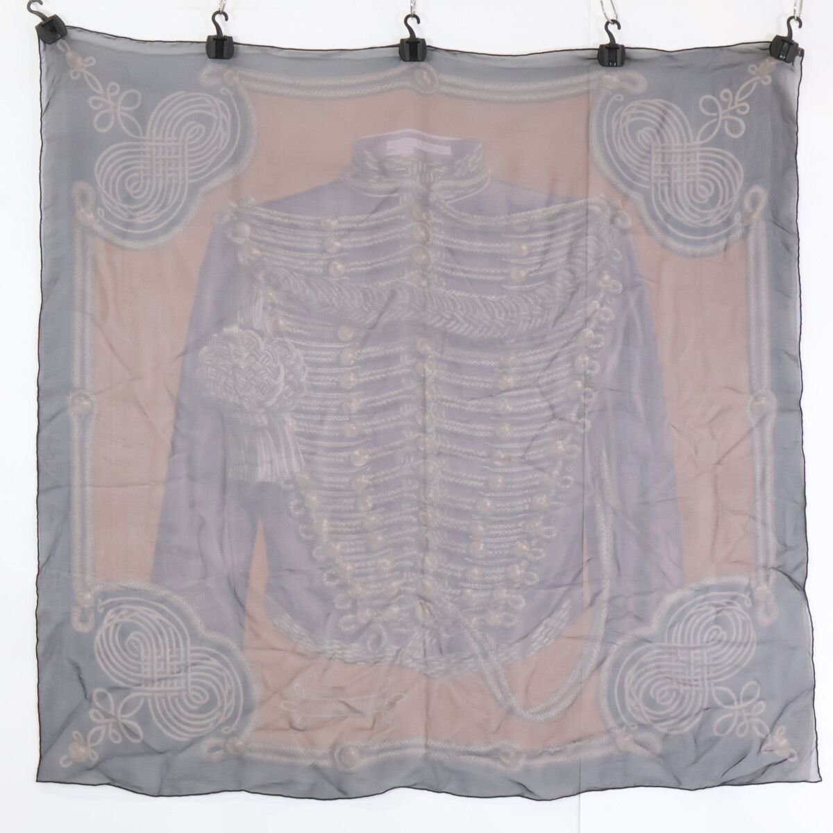 Hermes Brandebourgs Sheer Carre 90 Silk Scarf — view 6