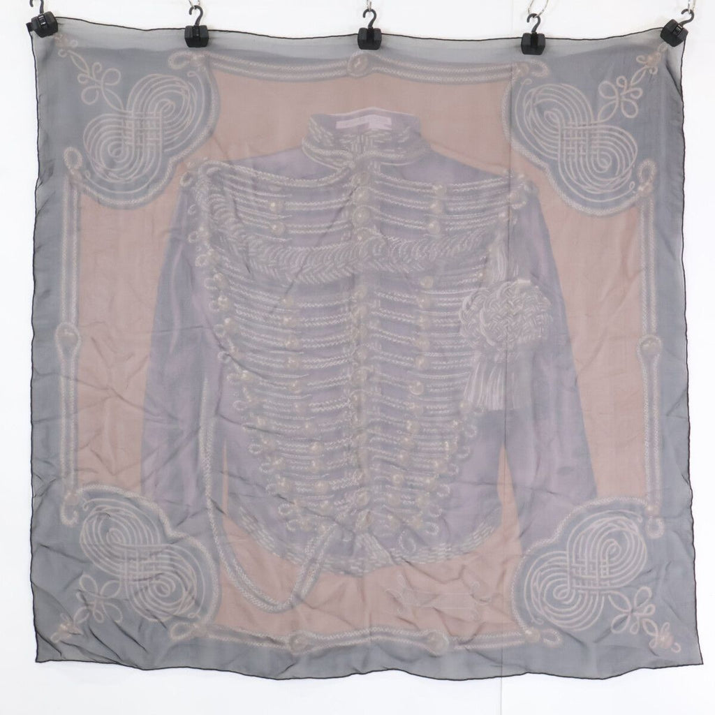 Hermes Brandebourgs Sheer Carre 90 Silk Scarf