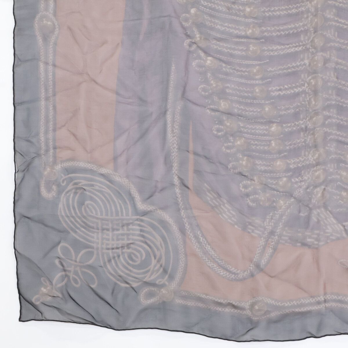 Hermes Brandebourgs Sheer Carre 90 Silk Scarf — view 4