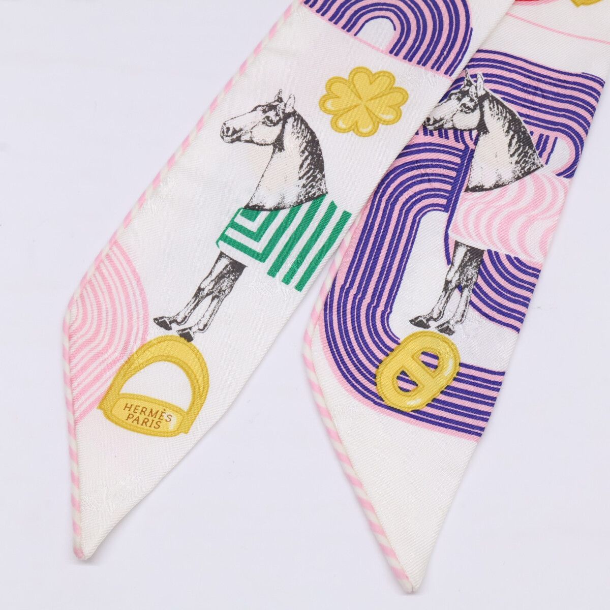 Hermes Garde Robe Pop Twilly Silk Scarf — view 5