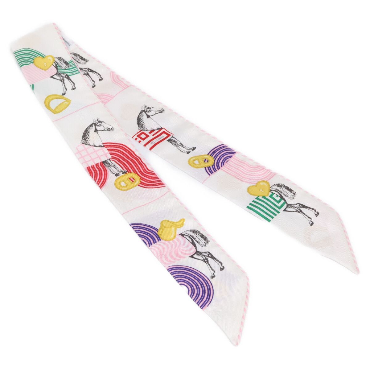 Hermes Garde Robe Pop Twilly Silk Scarf — view 4