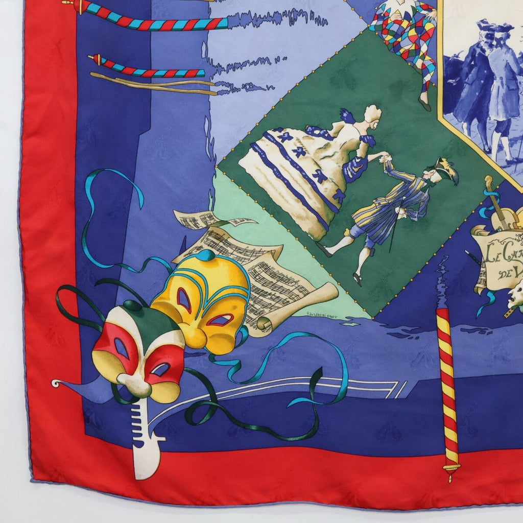 Hermes le Carnaval de Venise Venice Carnival Carre 90 Silk Scarf — view 4