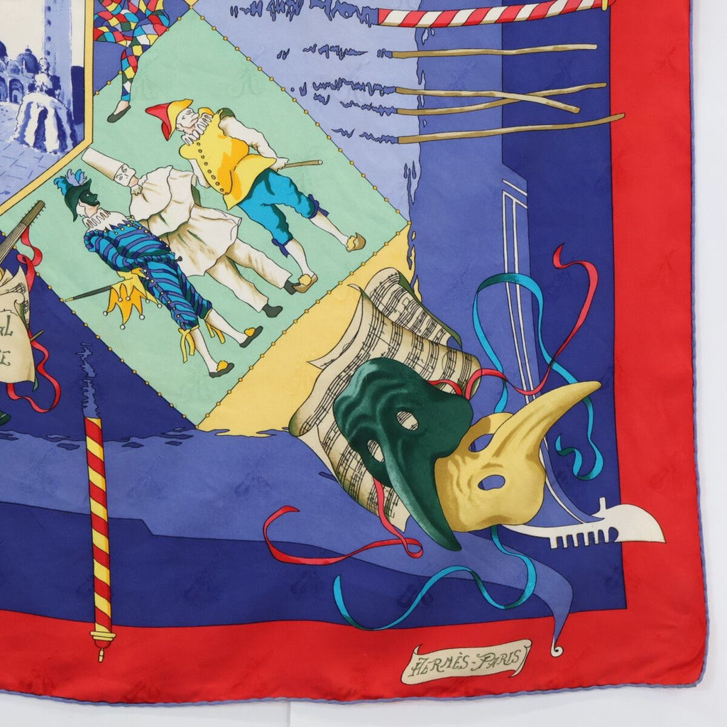 Hermes le Carnaval de Venise Venice Carnival Carre 90 Silk Scarf — view 5