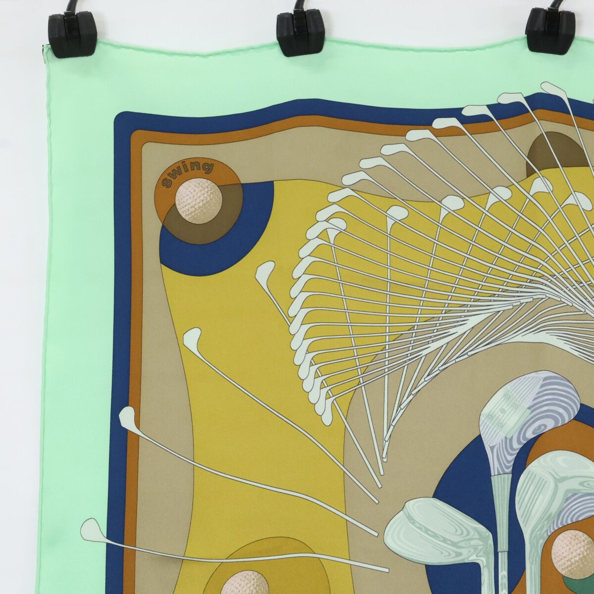 Hermes Swing Golf Club Carre 70 Silk Scarf — view 2