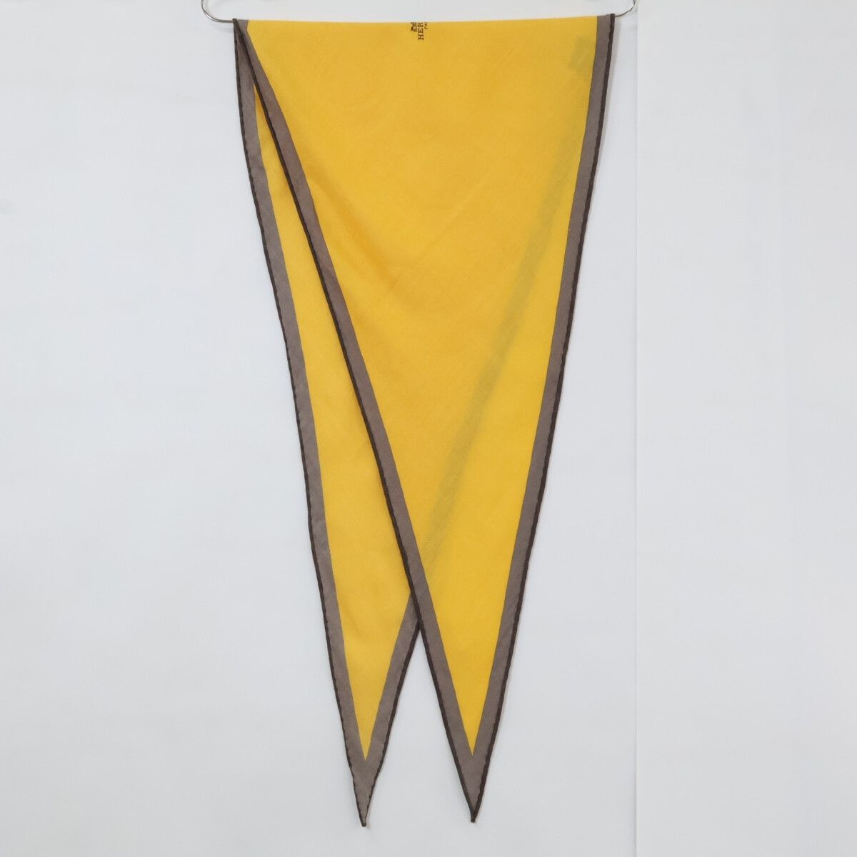 Hermes Cashmere Silk Rosange with Logo Scarf — view 3