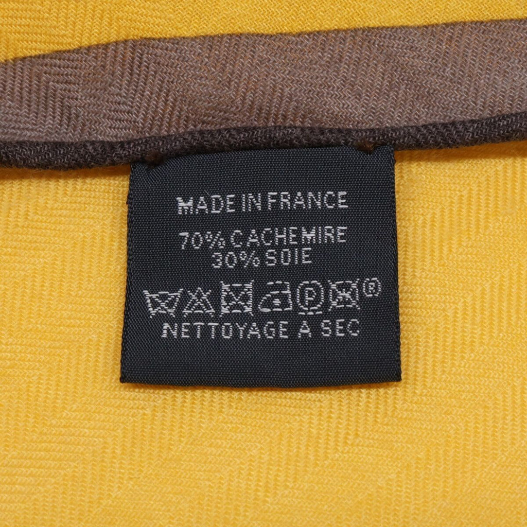 Hermes Cashmere Silk Rosange with Logo Scarf — view 7