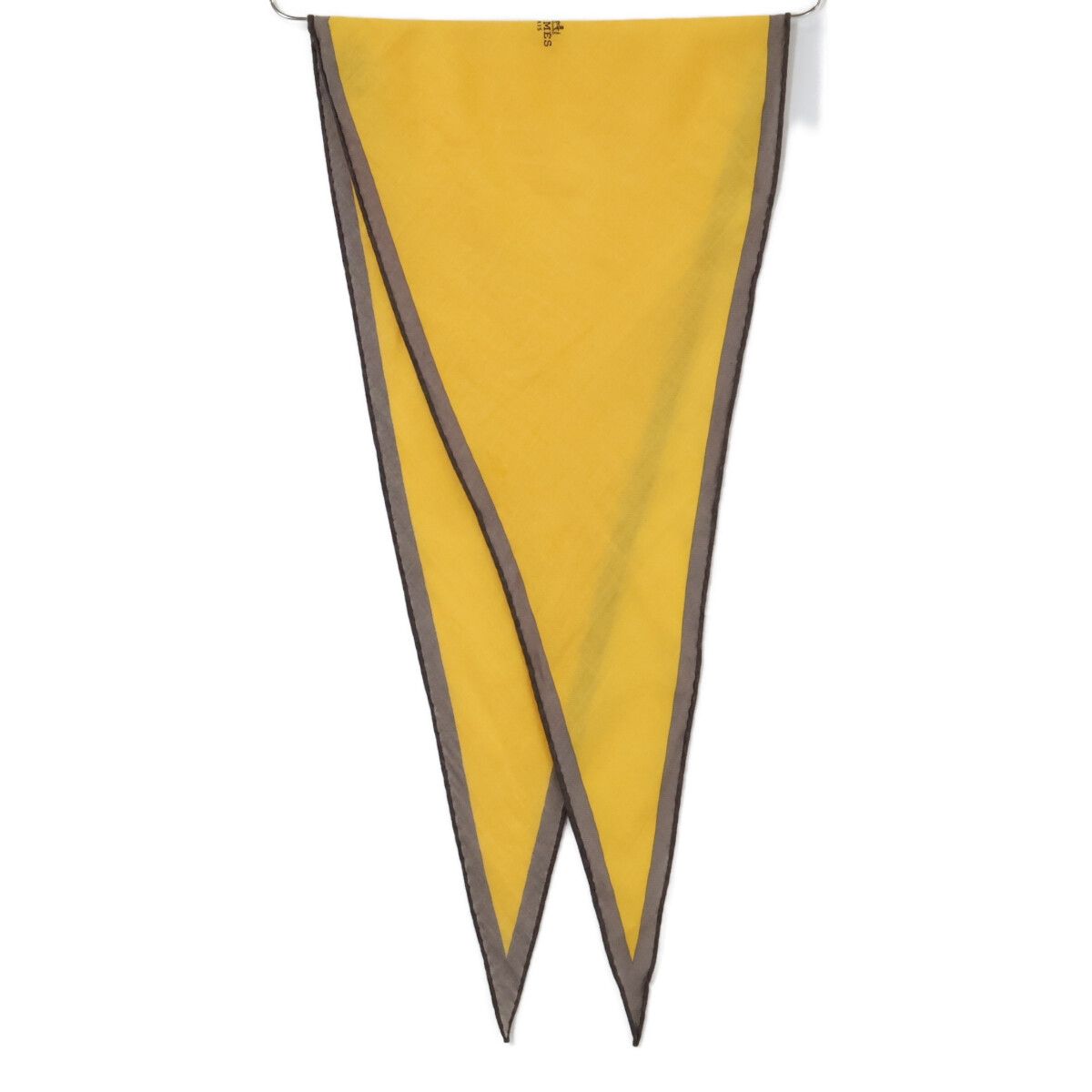 Hermes Cashmere Silk Rosange with Logo Scarf — view 4