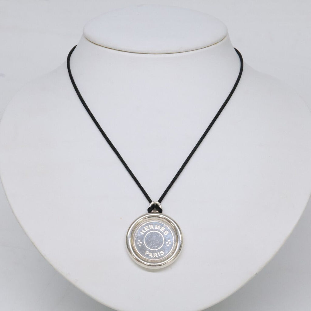 Hermes Series Crude Shell TGM Coin Code Necklace — view 8