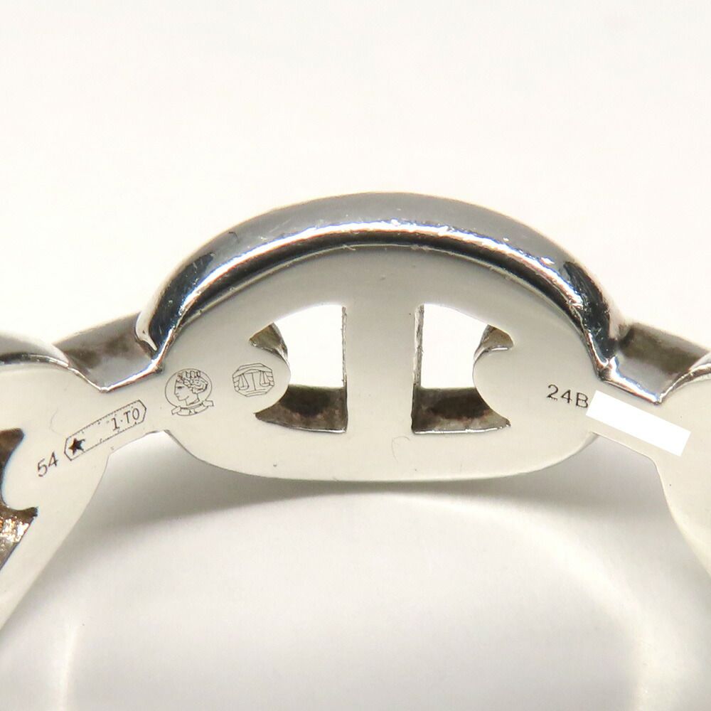 Hermes Ring Chaine D'ancre Enchainee PM 54 Silver — view 6
