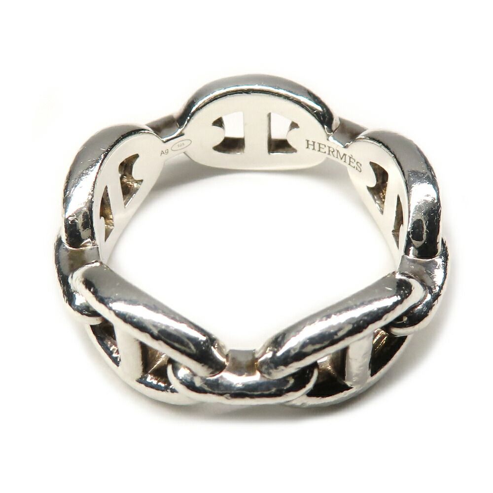 Hermes Ring Chaine D'ancre Enchainee PM 54 Silver — view 8
