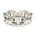Hermes Ring Chaine D'ancre Enchainee PM 54 Silver
