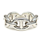 Hermes Ring Chaine D'ancre Enchainee PM 54 Silver