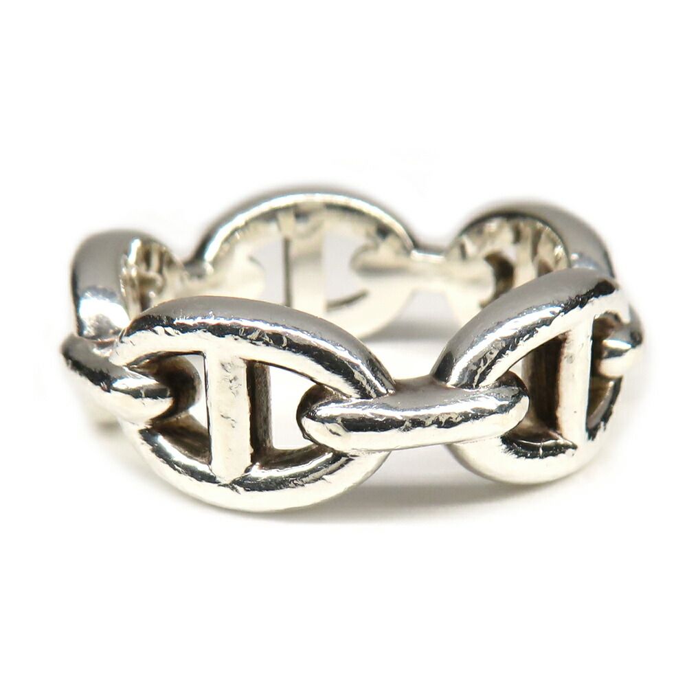 Hermes Ring Chaine D'ancre Enchainee PM 54 Silver — view 2