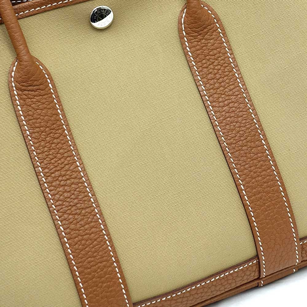 Hermes Bag Garden Party TPM Trench Gold Toile Officier Negonda — view 2