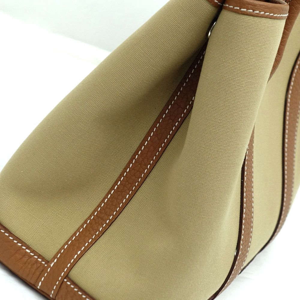 Hermes Bag Garden Party TPM Trench Gold Toile Officier Negonda — view 5