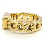 Chanel Chain Ring Peridot 18k Yellow Gold — view 2