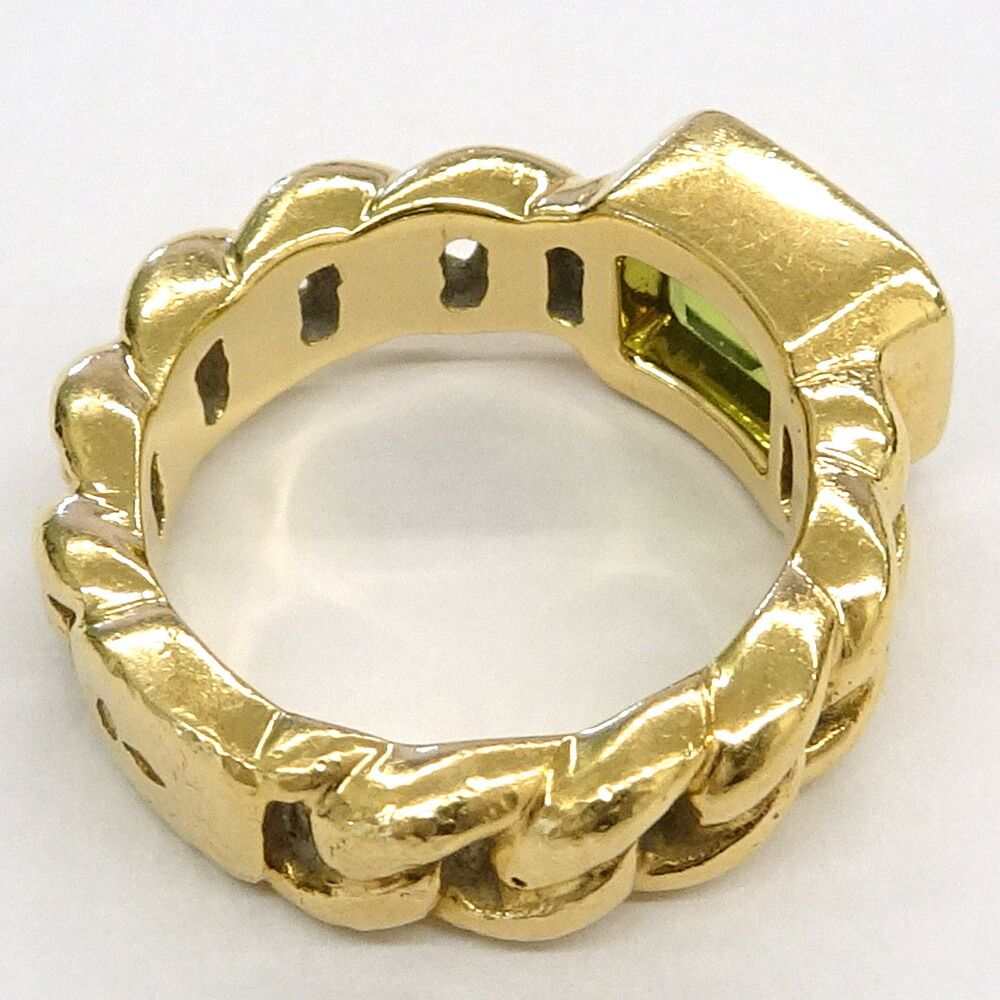 Chanel Chain Ring Peridot 18k Yellow Gold — view 8