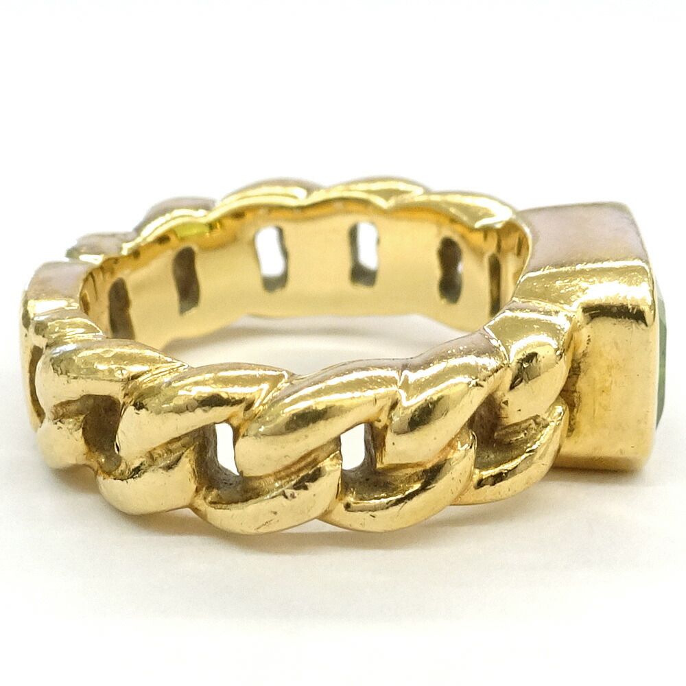Chanel Chain Ring Peridot 18k Yellow Gold — view 4