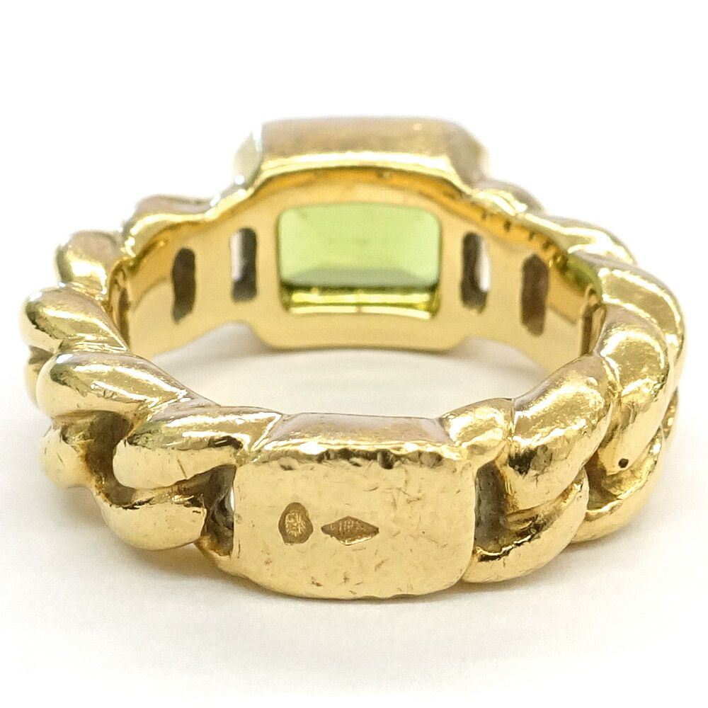Chanel Chain Ring Peridot 18k Yellow Gold — view 3