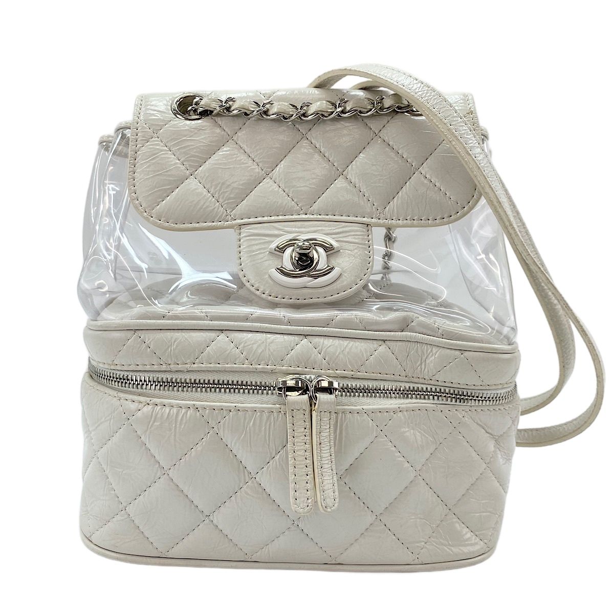 Chanel Backpack Quilted White