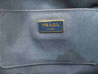 Prada Tote Geometric Pattern Brown Beige Canvas — view 8