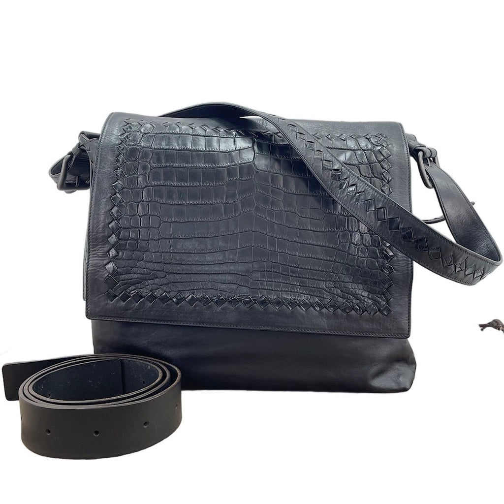 Bottega Veneta Messenger Bag Croco