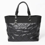 Chanel Tote Bag Paris Biarritz Leather Black