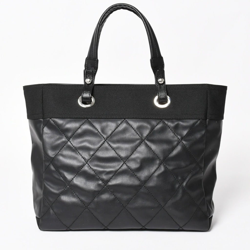 Chanel Tote Bag Paris Biarritz Leather Black — view 2