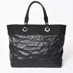Chanel Tote Bag Paris Biarritz Leather Black — view 2