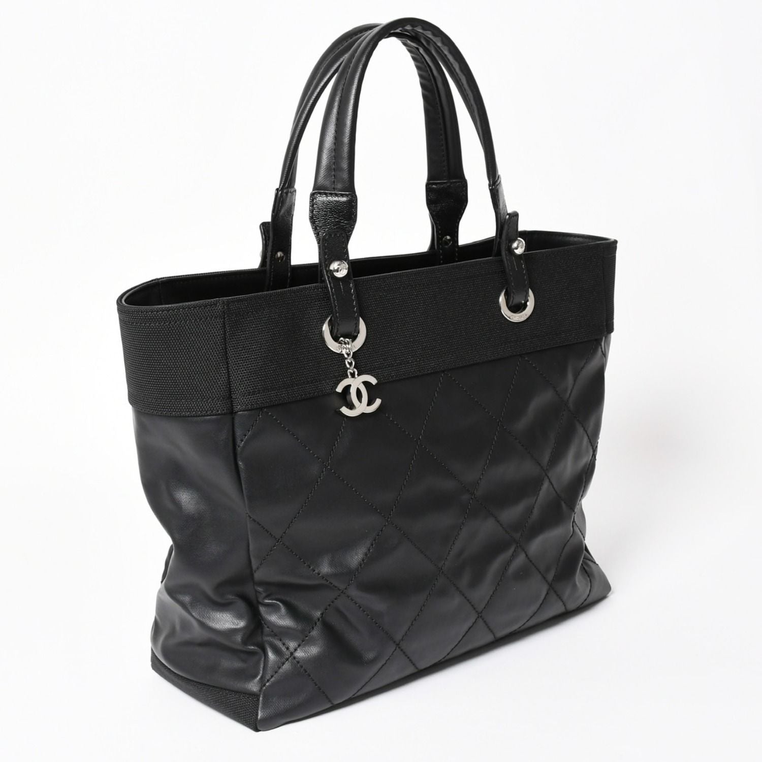 Chanel Tote Bag Paris Biarritz Leather Black — view 3