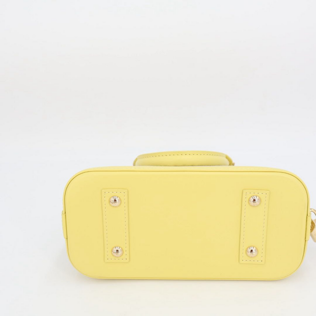 Louis Vuitton Shoulder Bag Since Alma BB Canvas Leather Light Gray Yellow — view 7