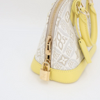 Louis Vuitton Shoulder Bag Since Alma BB Canvas Leather Light Gray Yellow — view 8