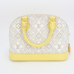 Louis Vuitton Shoulder Bag Since Alma BB Canvas Leather Light Gray Yellow — view 6