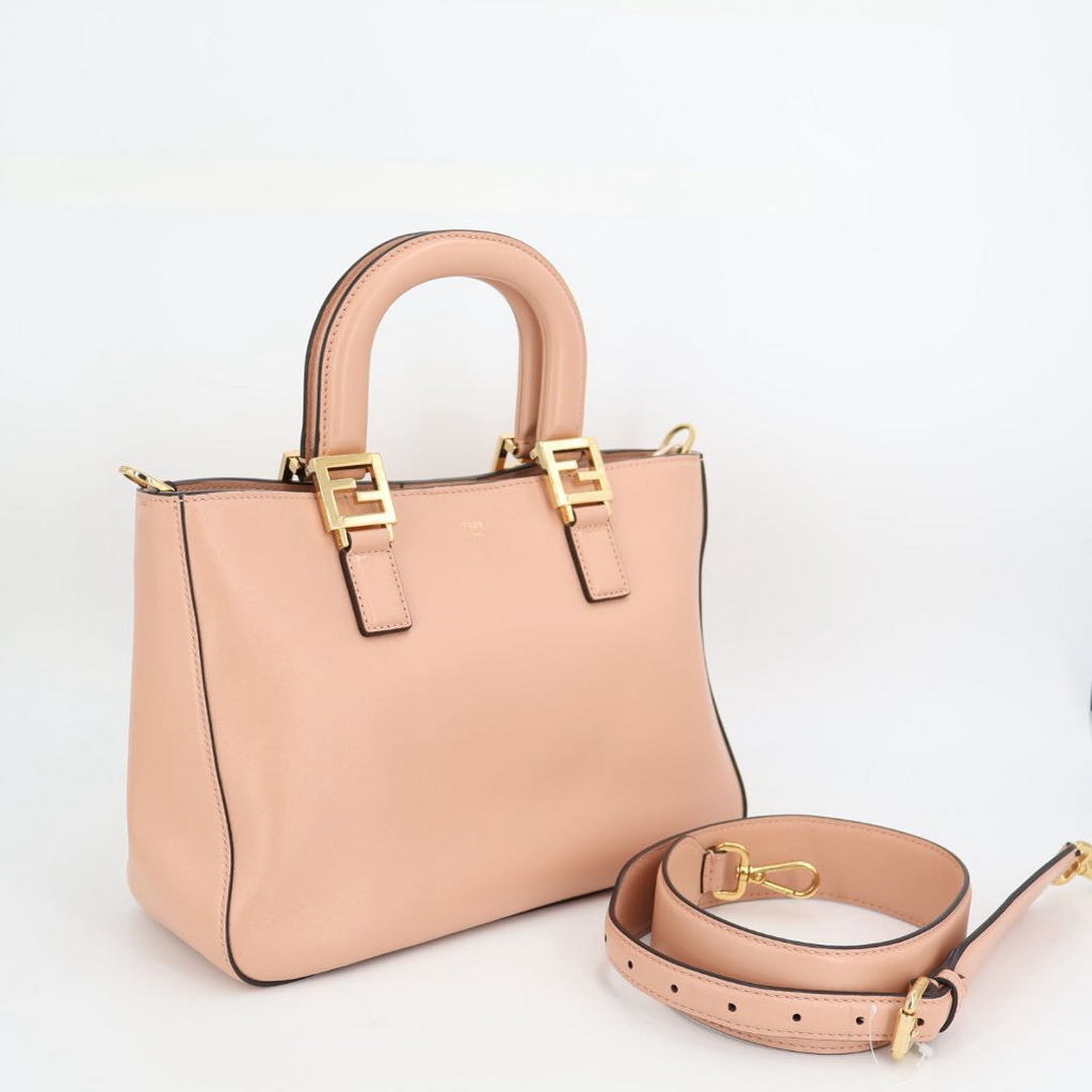Fendi Tote Small Leather 2-Way Handbag Pink