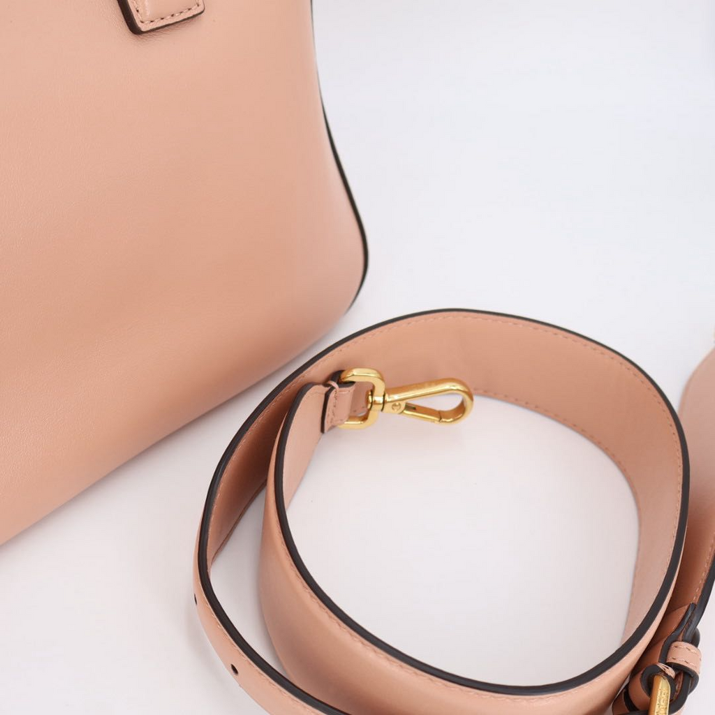 Fendi Tote Small Leather 2-Way Handbag Pink — view 2