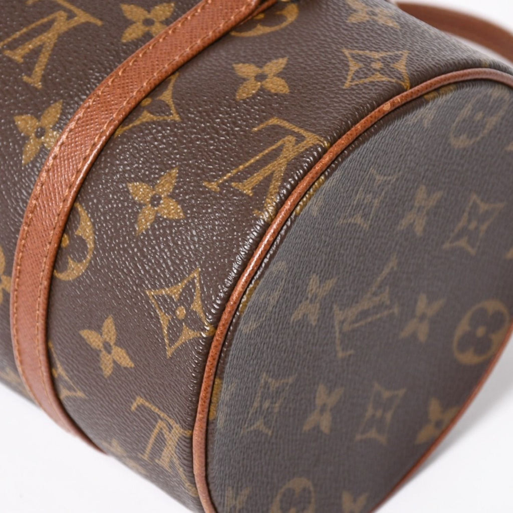 Louis Vuitton Papillon 26 Handbag Monogram Brown Leather Gold Vintage 4 — view 6