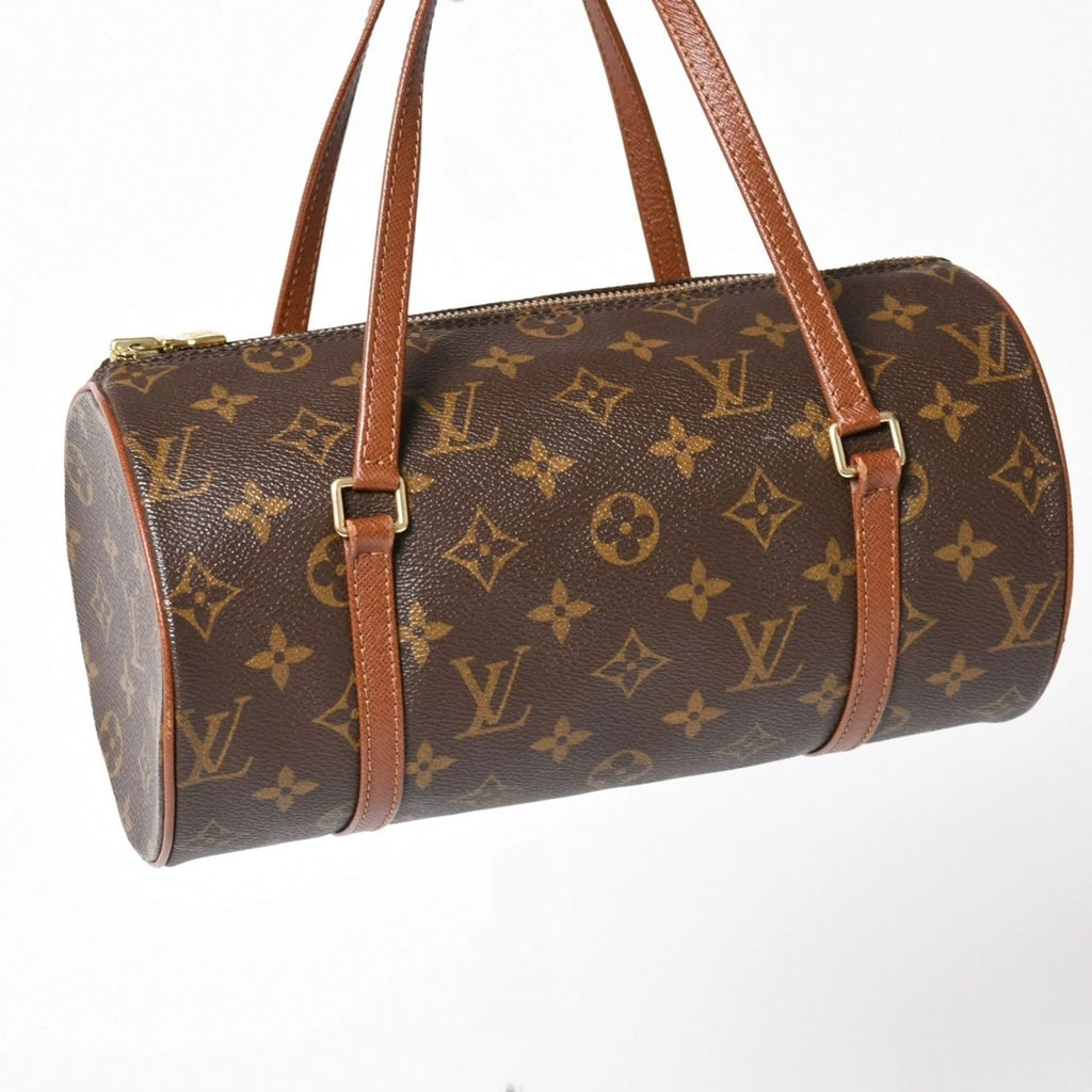 Louis Vuitton Papillon 26 Handbag Monogram Brown Leather Gold Vintage 4 — view 3