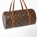 Louis Vuitton Papillon 26 Handbag Monogram Brown Leather Gold Vintage 4 — view 3