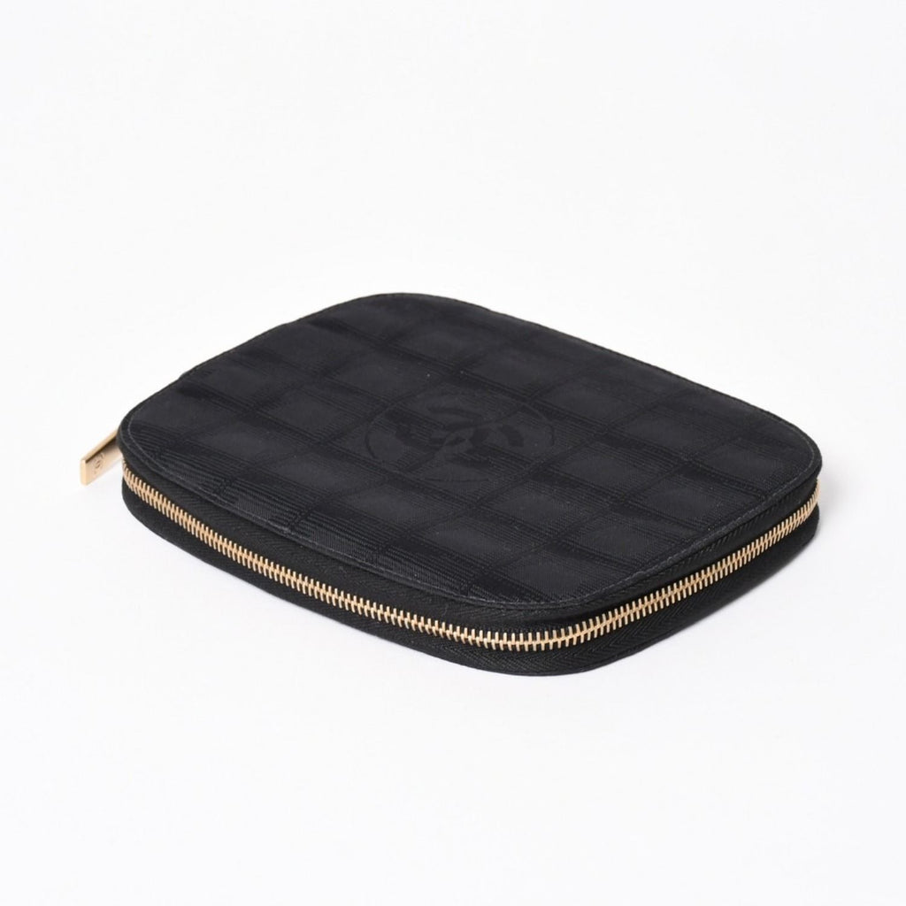 Chanel New Travel Line Multi Pouch CD Case Black CC Logo Nylon Jacquard Fabric — view 6