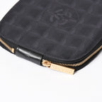 Chanel New Travel Line Multi Pouch CD Case Black CC Logo Nylon Jacquard Fabric — view 7