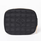 Chanel New Travel Line Multi Pouch CD Case Black CC Logo Nylon Jacquard Fabric — view 2