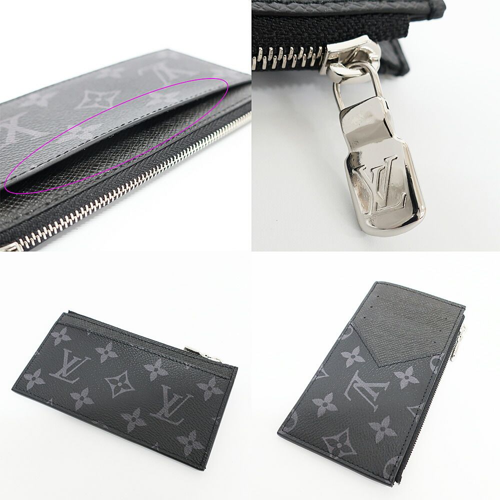 Louis Vuitton Ten Coin Card Holder Taigarama Case Monogram Eclipse Taiga Noir — view 8